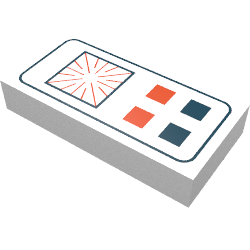 Fliese 1x2 mit Aufdruck