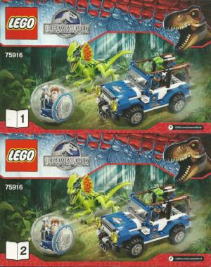 75916: LEGO® Jurassic World Bauanleitung Dilophosaurus Ambush / Überfall des Dilophosaurus