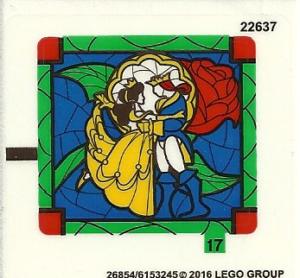 Original Aufkleber Belles bezauberndes Schloss Fenster (41067)