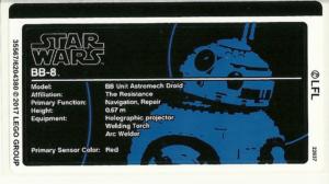 Original Aufkleber Star Wars BB8 (75187)