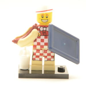 Lego Minifigur Serie 17 Hotdog-Verkäufer Figur 6 (71018)