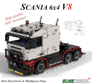 PDF Bauanleitung Scania 6x4 Weiss / Rot