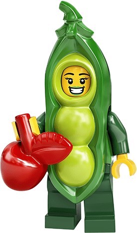 Lego Minifiguren Serie 20 Mädchen im Erbsenschotenkostüm Figur 3 (71027)