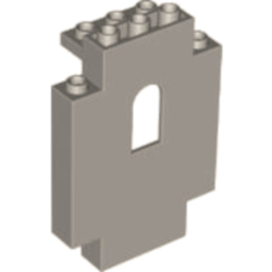 4444 lego burgelement 2x5x6 alt hellgrau ohne muster