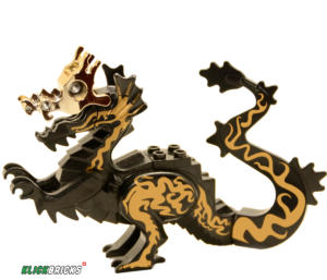 Lego System Drache Schwarz Gold