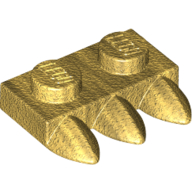 Classic Platte 1x2 mit 3 Zähnen