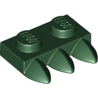 Classic Platte 1x2 mit 3 Zähnen