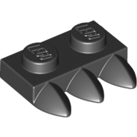 Classic Platte 1×2 mit 3 Zähnen