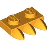 Classic Platte 1x2 mit 3 Zähnen