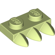 Classic Platte 1x2 mit 3 Zähnen