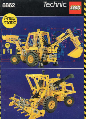 8862: LEGO® Technic Bauanleitung Backhoe Grader