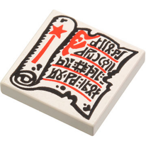 Classic Fliese 2x2 (Schriftrolle mit magischen Zeichen)