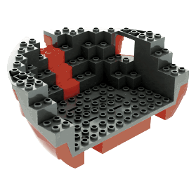 Classic Schiff Front / Bug 16x15x5 (Pirates)