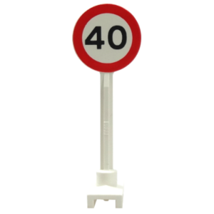 Classic Strassenschild Rund (40 Km/h)