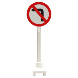 Classic Strassenschild Rund (Abbiegen verboten)