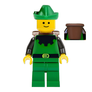 Waldmann schwarz mit Hut und Korb (Forestman)